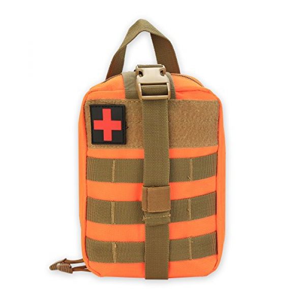 Dioche Tactical Pouch 2 Dioche Outdoor Survival Military First Aid Bag Climbing Emergency Medical Pouch Pack(Orange)