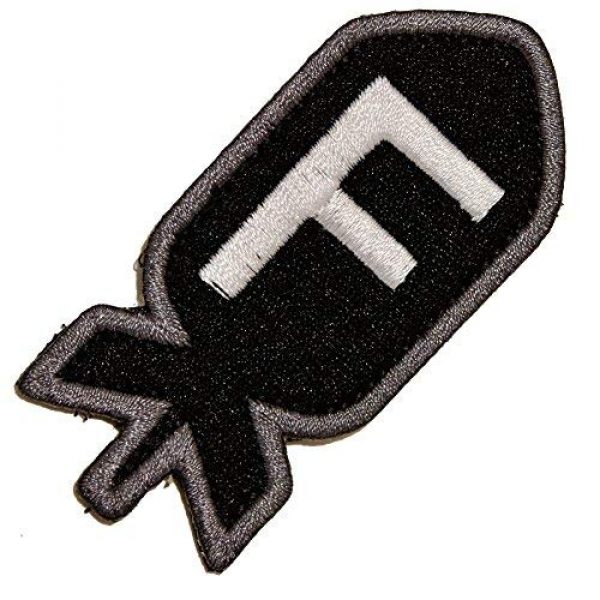 Gadsden and Culpeper Airsoft Morale Patch 1 Die-Cut F-Bomb Patch - Black