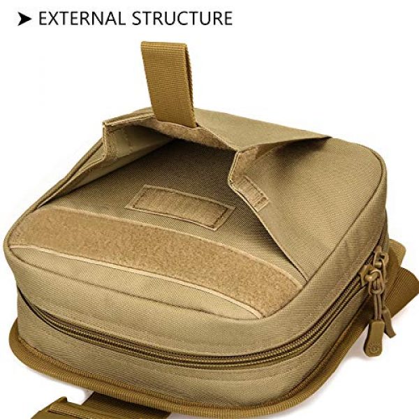 Protector Plus Tactical Pouch 6 Protector Plus Tactical Drop Leg Bag Military First Aid Kit Pouch MOLLE Medical Utility Waist Pack IFAK Tool Gear Case Outdoor Emergency Survival Supplies (Bag Only)