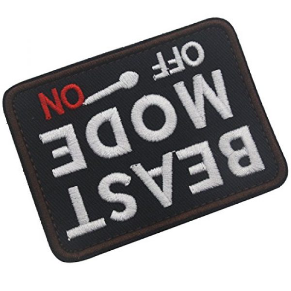 ODSP Airsoft Morale Patch 6 2PCS Beast Mode On Military Army Tactical Morale Badge Hook & Loop Decorative Decal Emblem Combat Patch 3.5" x 2.75"