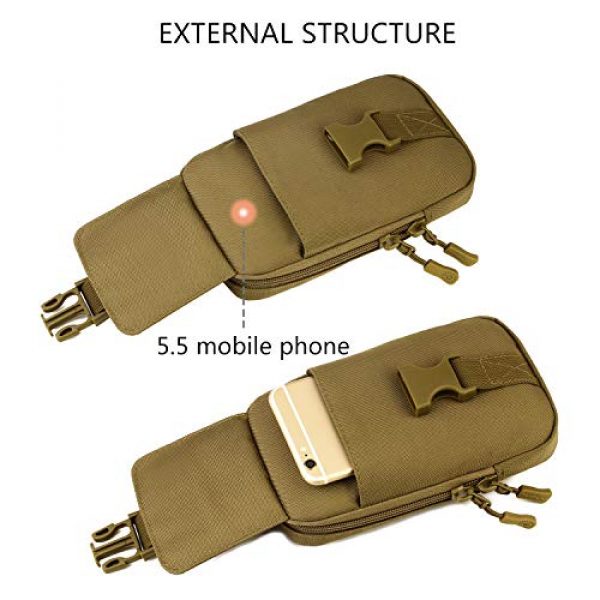 Protector Plus Tactical Pouch 5 Protector Plus Tactical MOLLE Phone Pouch Cellphone Holster Small Admin Waist Bag Utility Gadget Gear Medical Pack Tool Pocket EDC Belt Purse