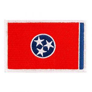 Desert Cactus Airsoft Morale Patch 1 Tennessee Flag Patch 3.5 inch x 2.25 inch Iron On Sew Embroidered Tactical Backpack Hat Bags (Single Patch)