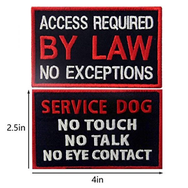 TailWag Planet Airsoft Morale Patch 3 Service Dog in Training Working No Touch PTSD Do Not Distract Vest/Harnesses Tactical Morale Patch Embroidered Badge Fastener Hook & Loop Emblem, 6 Pcs