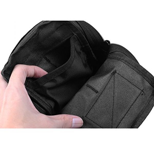 XTACER Tactical Pouch 6 XTACER 6"x4" Tactical Modular MOLLE Small Utility Pouch EDC Waist Bag, 6X4 Black