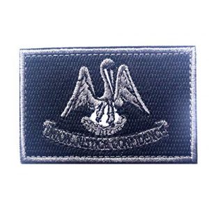 Tactical Embroidery Patch Airsoft Morale Patch 1 State Flag of Louisiana Embroidery Patch Military Tactical Morale Patch Badges Emblem Applique Hook Patches for Clothes Backpack Accessories