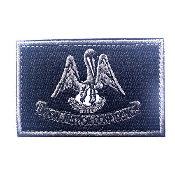 Tactical Embroidery Patch Airsoft Morale Patch 1 State Flag of Louisiana Embroidery Patch Military Tactical Morale Patch Badges Emblem Applique Hook Patches for Clothes Backpack Accessories