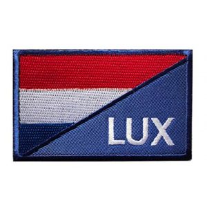 Tactical Embroidery Patch Airsoft Morale Patch 1 Luxembourg Flag Tactical Embroidery Patch Hook & Loop Morale Patch Military Patch for Clothing Accessory Backpack Armband