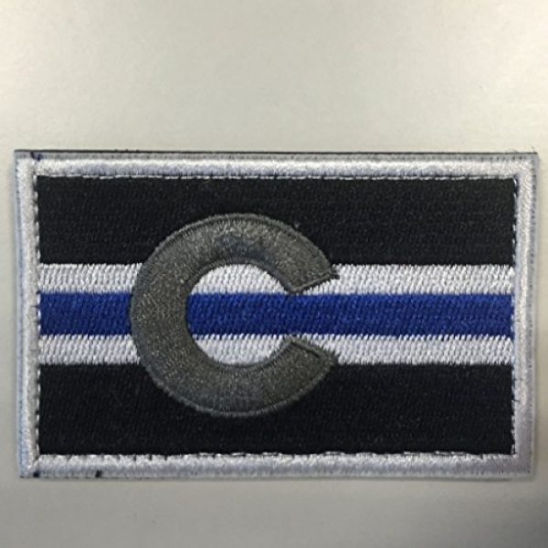 SpaceAuto Airsoft Morale Patch 2 SpaceAuto Colorado State Flag Tactical Morale Patch Thin Blue Line