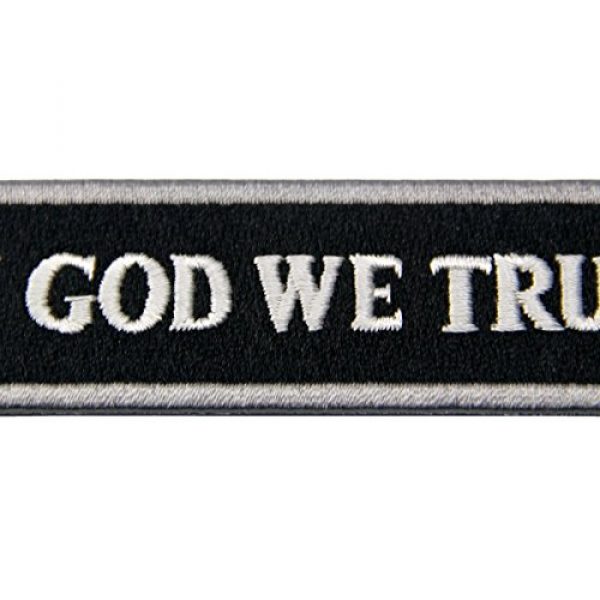 EmbTao Airsoft Morale Patch 2 EmbTao in GOD We Trust Embroidered Tactical Morale Iron On Sew On Patch - White & Black