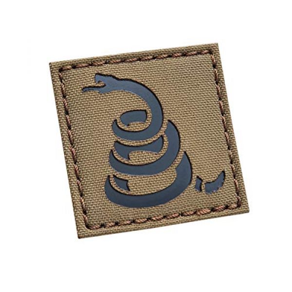 Tactical Freaky Airsoft Morale Patch 1 IR Coyote Gadsden Snake 2x2 America DTOM Dont Tread On Me ArmyTactical Morale Touch Fastener Patch