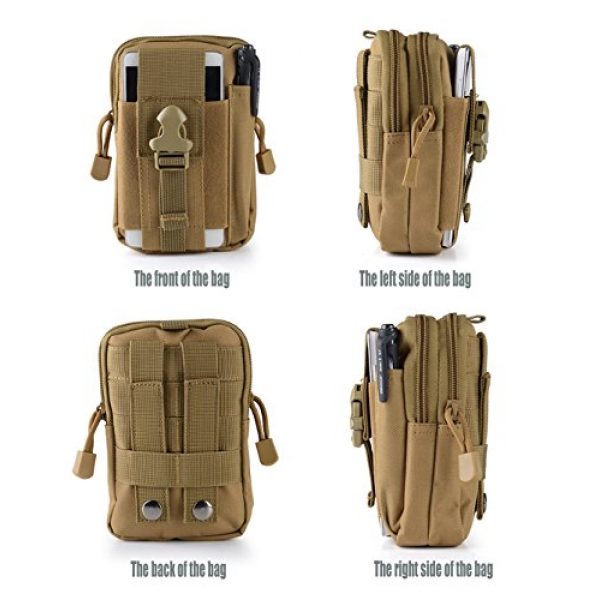 Abcsea Tactical Pouch 3 Abcsea Canvas Outdoor Tactical Wallets, Holster Military Molle Hip Waist Belt Bag Wallet Pouch Purse Phone Case with Zipper for iPhone 7 6s Plus 5S Samsung Galaxy S7 S6 LG HTC and More