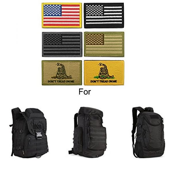 WZT Airsoft Morale Patch 5 WZT Bundle 6 Pieces American Flag Tactical Morale Military Patch Set