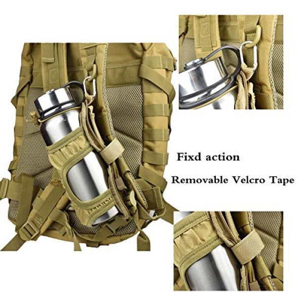 JFFCE Tactical Pouch 4 JFFCE MOLLE Tactical Water Bottle Pouch Outdoor Sport Kettle Carrier Holder Foldable Design Kettle Pouch Belt Bottle Carrier with Metal Clip