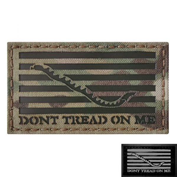 Tactical Freaky Airsoft Morale Patch 1 Multicam Infrared IR US First Navy Jack Dont Tread On Me DTOM Flag 3.5x2 Tactical Morale Hook&Loop Patch