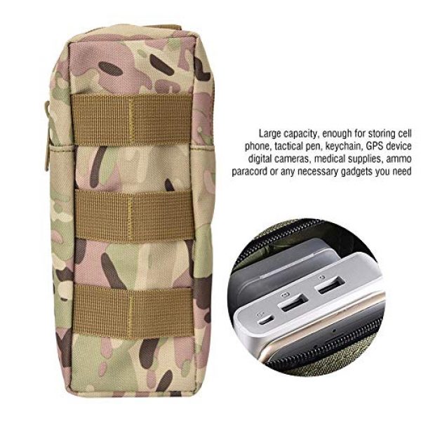 Pasamer Tactical Pouch 7 Pasamer Tacticals-Pouches,Nylon Waterproof Outdoor Camping Accessory Bags Hanging Waist Bag for Hiking Running Cycling Climbing Travel (CP)