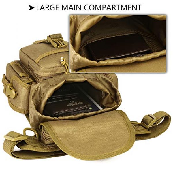 Protector Plus Tactical Pouch 7 Protector Plus Tactical Drop Leg Bag Military Tool Fanny Thigh Pack Utility Airsoft Motorcycle Cycling Waist Gear Pouch (Patch Included)