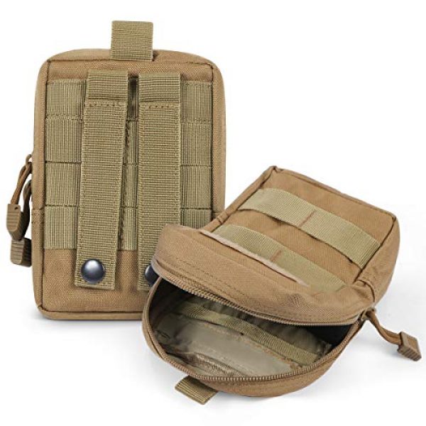Gogoku Tactical Pouch 4 Gogoku Molle Pouch 2 Packs Tactical Molle Pouches Compact Utility EDC Waist Bag Pack with 10 D Ring Clip