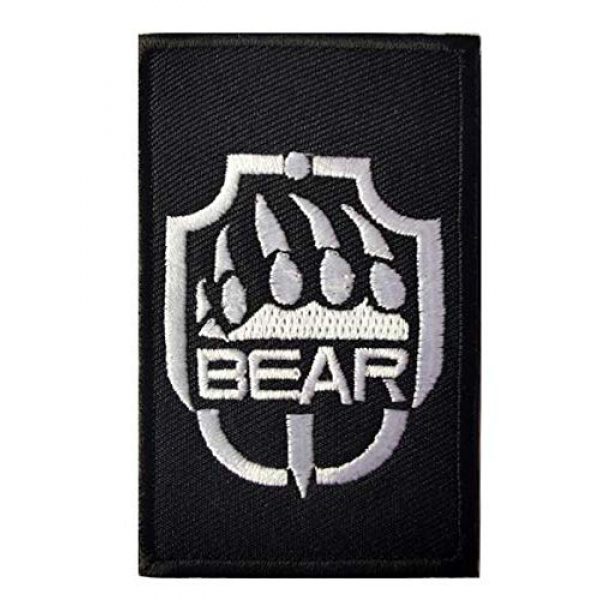 Tactical Embroidery Patch Airsoft Morale Patch 4 Bear/USEC Escape from Tarkov Tactical Embroidery Patch Hook & Loop Morale Patch Military Patch for Clothing Accessory Backpack Armband (4pcs)