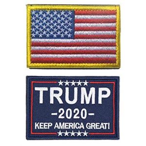 Antrix Airsoft Morale Patch 1 Antrix 2 PCS American Patch Trump Keep America Great 2020 Hook and Loop Patches