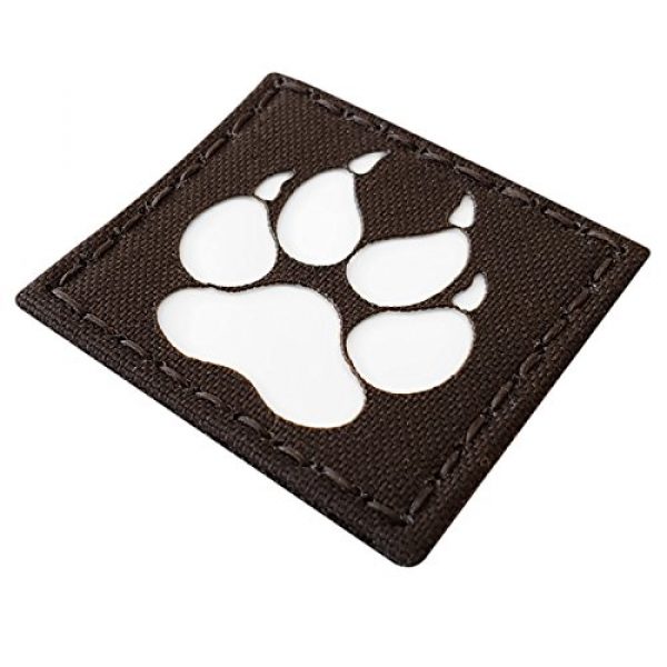 Tactical Freaky Airsoft Morale Patch 5 K9 Handler Dog Paw 2x2 GITD Tactical Morale Fastener Patch