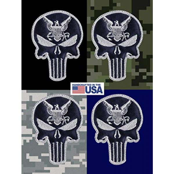 Patch Brigade Airsoft Morale Patch 3 Usn United States Navy Eagle Skull Punish Tactical Morale Hook Side Velcro Compatible Patch