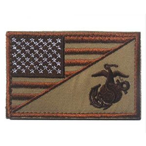 Tactical Embroidery Patch Airsoft Morale Patch 1 USA Flag with Semper Fi Embroidery Patch Military Tactical Morale Patch Badges Emblem Applique Hook Patches for Clothes Backpack Accessories