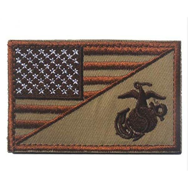Tactical Embroidery Patch Airsoft Morale Patch 1 USA Flag with Semper Fi Embroidery Patch Military Tactical Morale Patch Badges Emblem Applique Hook Patches for Clothes Backpack Accessories