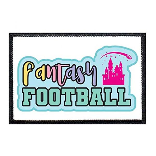 P PULLPATCH Airsoft Morale Patch 1 Fantasy Football - Castle - Color Morale Patch | Hook and Loop Attach for Hats, Jeans, Vest, Coat | 2x3 in | by Pull Patch