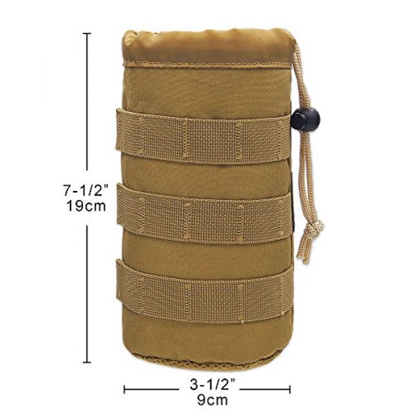 Cevinee Tactical Pouch 6 Cevinee trade; Ultra-light Tactical MOLLE Water Bottle Pouch, Drawstring Open Top & Mesh Bottom Travel Water Bottle Bag