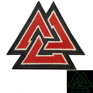 LEGEEON Airsoft Morale Patch 1 LEGEEON Glow Dark Valknut Viking Norse Rune Morale Tactical Sew Iron on Patch