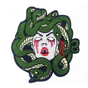 Embroidered Patch Airsoft Morale Patch 1 Bleeding Medusa 3D Tactical Patch Military Embroidered Morale Tags Badge Embroidered Patch DIY Applique Shoulder Patch Embroidery Gift Patch