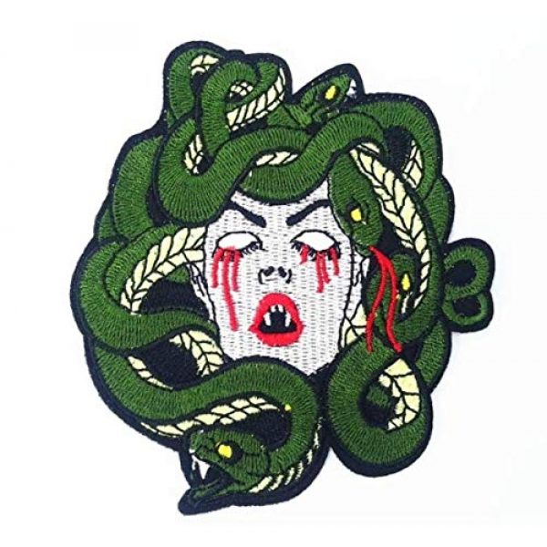 Embroidered Patch Airsoft Morale Patch 1 Bleeding Medusa 3D Tactical Patch Military Embroidered Morale Tags Badge Embroidered Patch DIY Applique Shoulder Patch Embroidery Gift Patch