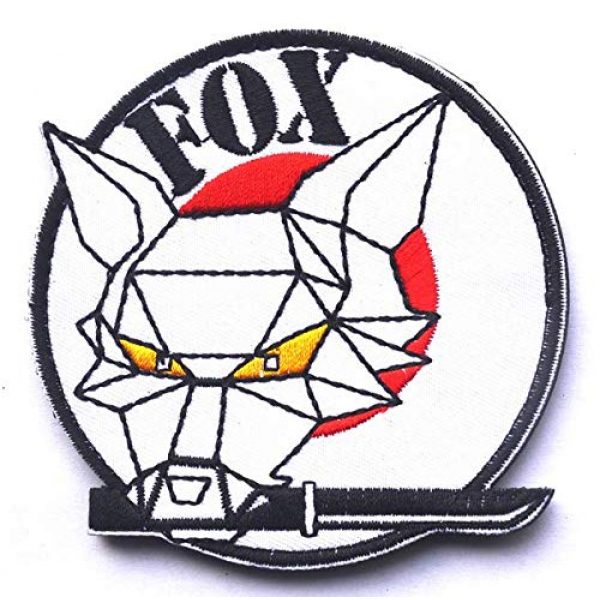 Tactical Embroidery Patch Airsoft Morale Patch 1 Metal Gear Solid Foxhound Fox Hound Embroidery Patch Military Tactical Morale Patch Badges Emblem Applique Hook Patches for Clothes Backpack Accessories