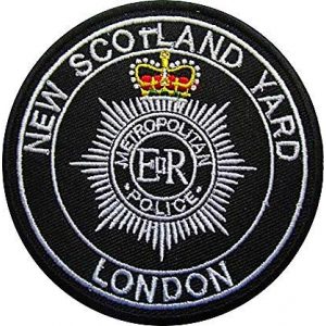 Embroidery Patch Airsoft Morale Patch 1 UK British New Scotland Yard - London Military Hook Loop Tactics Morale Embroidered Patch