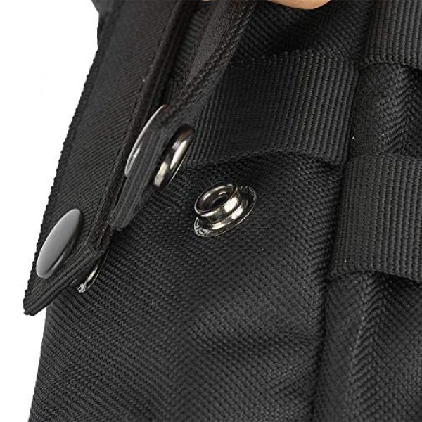 Alomejor Tactical Pouch 7 Alomejor Water Bottle Pouch Holder Portable Kettle Gear Molle Pack Bag with Zipper Opening Sports Bottle Carrier