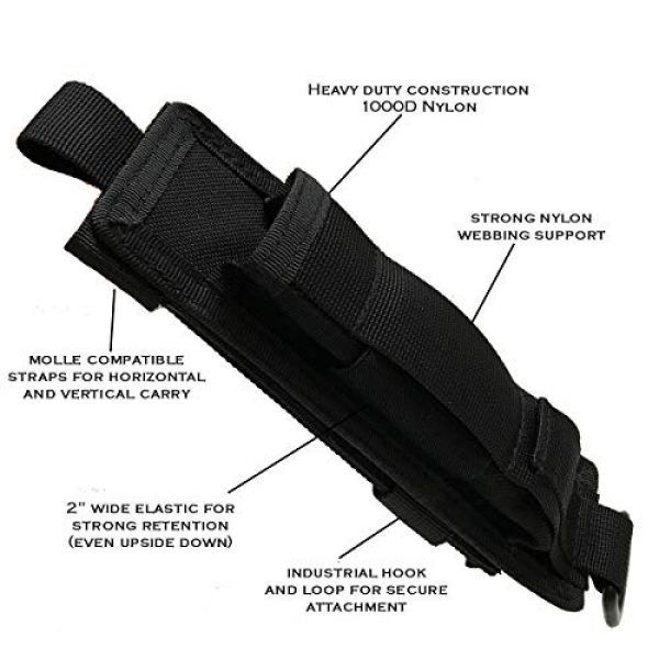 Miles Tactical Tactical Pouch 2 Miles Tactical ASP Molle Baton Holder Pouch fits Expandable Batons and Flashlights