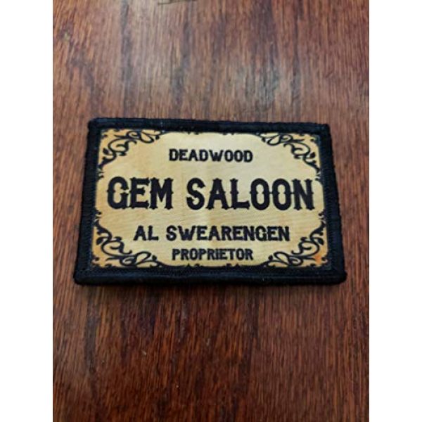 RedheadedTshirts Airsoft Morale Patch 2 Deadwood Gem Saloon Sign Tactical Morale Patch Patch Made in The USA- Patches Perfect for Your Plate Carrier Military Vest, hat, Backpack. Funny Patch by Redheadedtshirts!