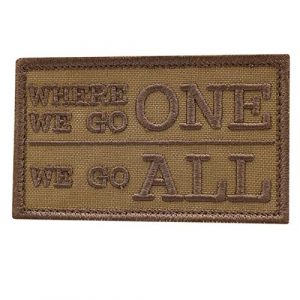 LEGEEON Airsoft Morale Patch 1 LEGEEON Coyote WWG1WGA Where We Go One All 2x3.25 US Morale Fastener Cap Patch
