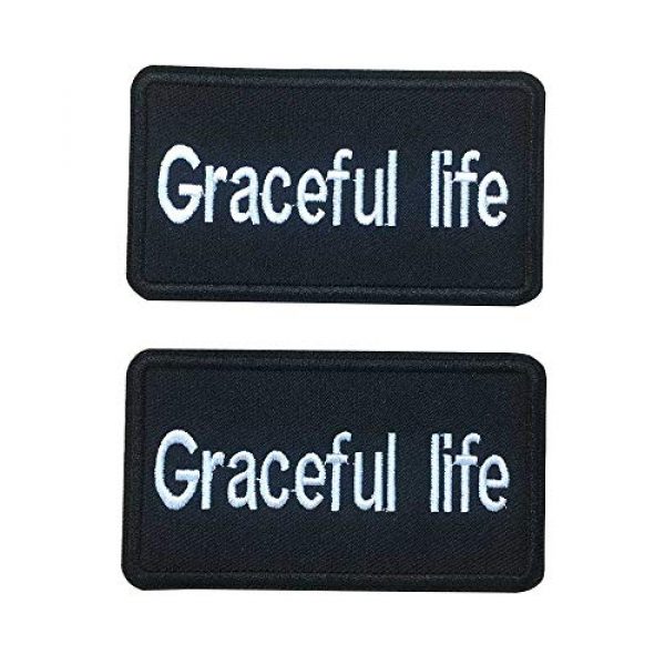 Graceful life Airsoft Morale Patch 3 Graceful life Custom Embroidery Name Patches 3 1/2"W x 2"H Personalized Military Number Tag Customized Logo ID for Multiple Clothing Bags Vest Jackets Work Shirts