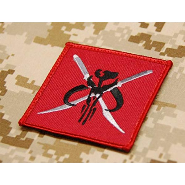 BritKitUSA Airsoft Morale Patch 2 BritKitUSA Star Wars Mandalorian Crusader Jedi Warrior Tactical Morale Patch Hook Backing