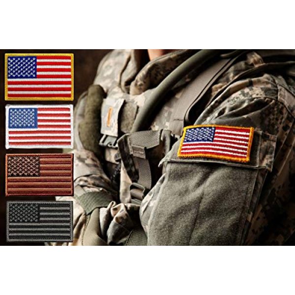 ASA TECHMED Airsoft Morale Patch 7 8 Pc Assorted USA Tactical American Flag Patch Thin Blue Line United States Military Morale Patches Set for Molle, Hats, Backpacks,Tactical Vest, Uniforms