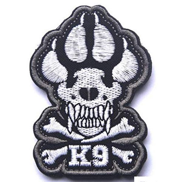 Tactical Embroidery Patch Airsoft Morale Patch 3 K-9 Paw Dog Claw Tracker Tactical Embroidery Patch Hook & Loop Morale Patch Military Patch for Clothing Accessory Backpack Armband (3pcs)