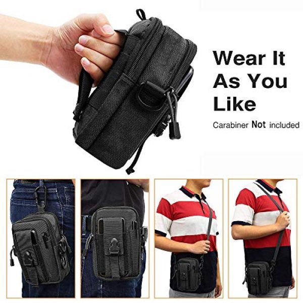GoodTake Tactical Pouch 6 GOOD TAKE Tactical Molle Pouch EDC Men Belt Waist Bag Utility Gadget Gear Tool Organizer Pocket with Cell Phone Holster Holder for Outdoor