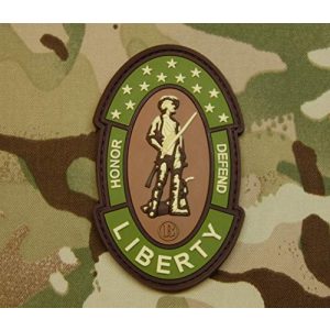 BritKitUSA Airsoft Morale Patch 1 BritKitUSA 3D PVC Multicam Minuteman Morale Patch American Patriot 2A 1776 Infidel Hook