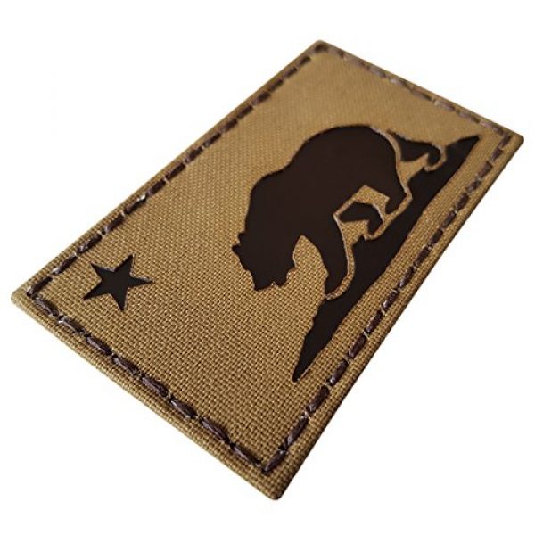 Tactical Freaky Airsoft Morale Patch 4 Coyote Brown Infrared IR California Republic State Flag 3.5x2 Tan Arid IFF Tactical Morale Touch Fastener Patch