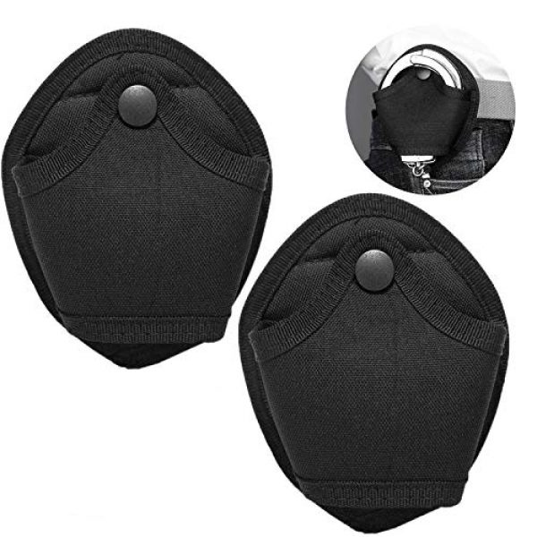 mcjs-silisili Tactical Pouch 1 mcjs-silisili Handcuff Case 2Pcs, Quick Release Handcuff Case Nylon Open Top Handcuff Holder Pouch Fits Chain