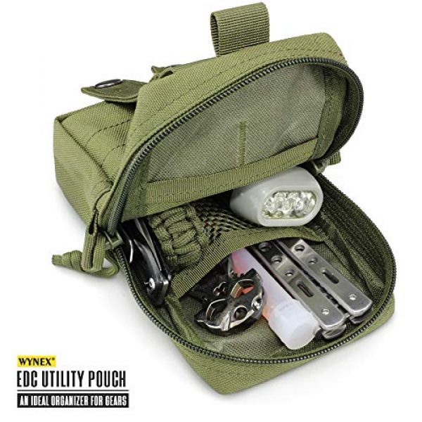 WYNEX Tactical Pouch 2 WYNEX Tactical EDC Pouch, Molle Utility Pouches Gadget Organizer Phone Holder Waist Pack IFAK Bag Smartphone Pouch Tool Holster Pocket Gadget Waist Pack U.S.A Patch Included