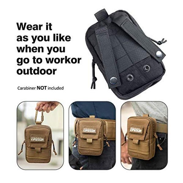 EXCELLENT ELITE SPANKER Tactical Pouch 4 Tactical Molle EDC Pouch Utility Molle Pouch Black