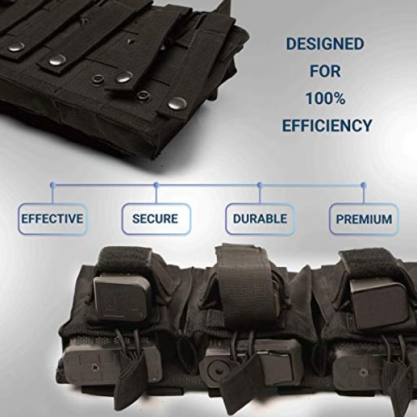 Antila Tactical Pouch 5 Antila Excelling Magazine Pouch for Pistol and Gun - High Speed, Secure and Durable. Bandana and 2 Great Ebooks Included