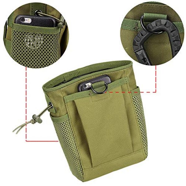 AMYIPO Tactical Pouch 5 AMYIPO Tactical Molle Drawstring Magazine Dump Pouch, Military Adjustable Belt Utility Hip Holster Bag Outdoor Mag Pouch